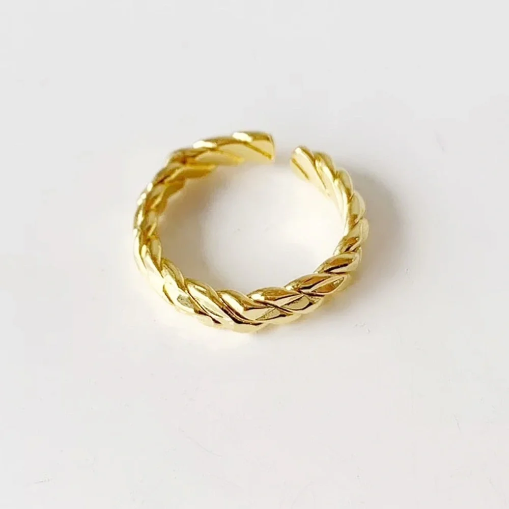 Gold Rope Adjustable Stacker Ring - Picture 1 of 4
